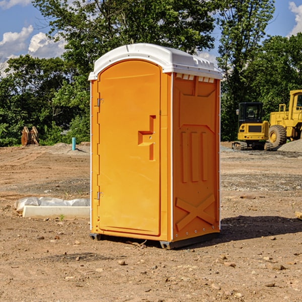 how often are the portable restrooms cleaned and serviced during a rental period in Deering ND